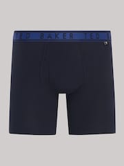 Ted Baker Blue Cotton Boxer Boxers 3 Pack - Image 4 of 4