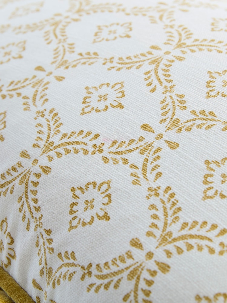 Laura Ashley Ochre Norton 100% Cotton Cushion - Image 5 of 5 Laura Ashley Ochre Norton 100% Cotton Cushion - Image 5 of 5