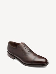 Loake Dk Calf Semi gležnjar z luknjičastim vzorcem in vezalkami Brown čevlji - Slika 2 iz 3