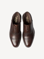 Loake Dk Calf Semi gležnjar z luknjičastim vzorcem in vezalkami Brown čevlji - Slika 3 iz 3
