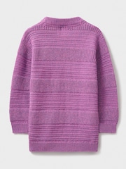 Crew Clothing Company Pink Mixed Stripe Textured Jumper - Image 2 of 3