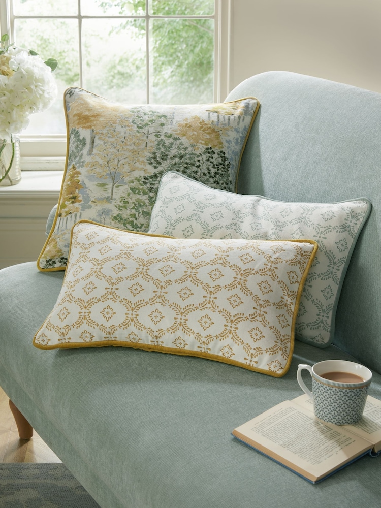 Laura Ashley Sage 100% Cotton Norton Cushion - Image 2 of 5