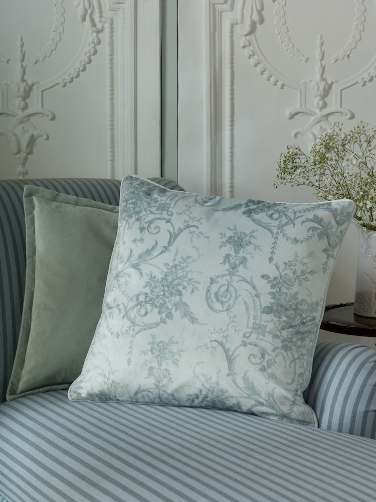 Laura Ashley Sage Tuileries Cushion - Image 1 of 4