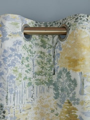 Laura Ashley Ochre Yellow Bernwood Eyelet Curtains - Image 3 of 5