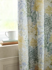 Laura Ashley Ochre Yellow Bernwood Eyelet Curtains - Image 4 of 5