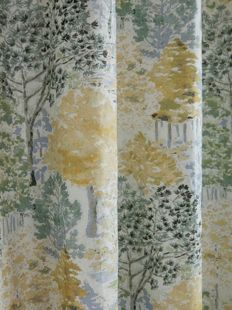 Laura Ashley Ochre Yellow Bernwood Eyelet Curtains - Image 5 of 5