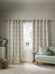 Laura Ashley Dark Dove Grey Tuileries Pencil Pleat Curtains - Image 1 of 5