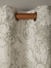 Laura Ashley Dark Dove Grey Tuileries Pencil Pleat Curtains - Image 3 of 5