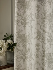 Laura Ashley Dark Dove Grey Tuileries Pencil Pleat Curtains - Image 4 of 5