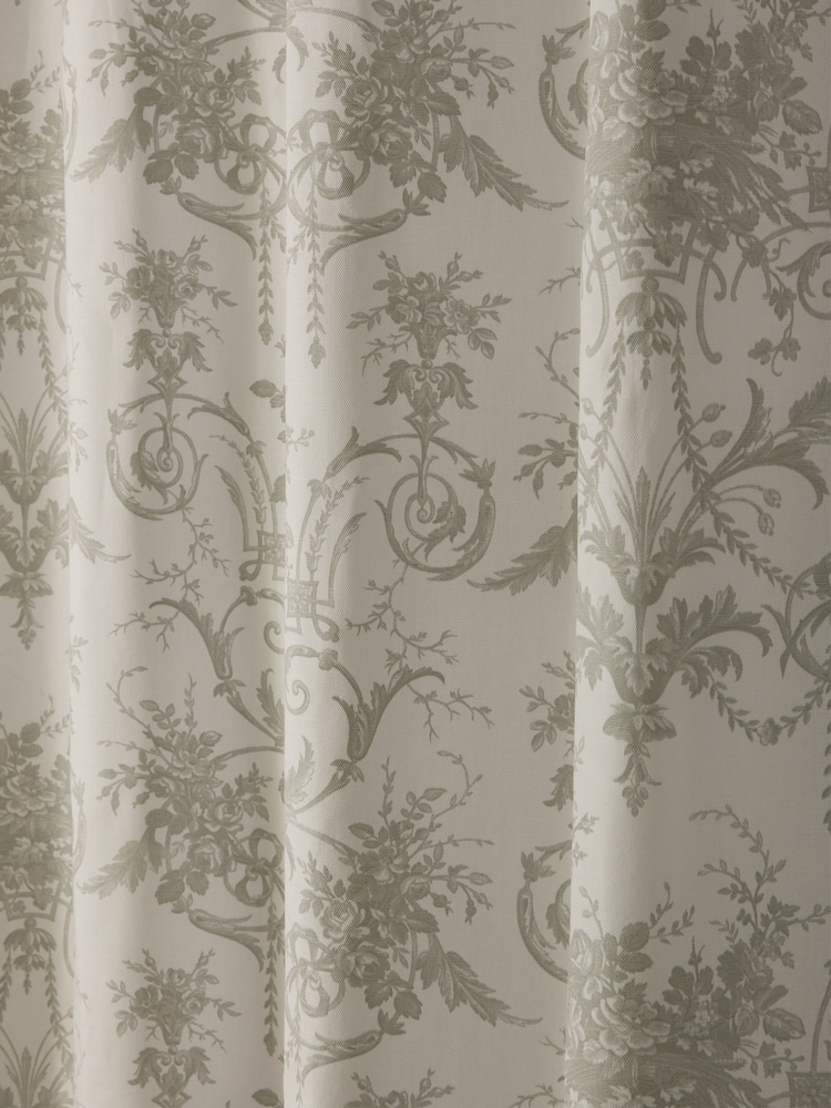 Laura Ashley Dark Dove Grey Tuileries Pencil Pleat Curtains - Image 5 of 5