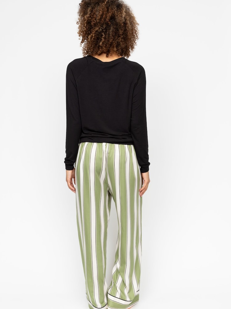 Cyberjammies Green Slouch Jersey Top and Printed Bottoms Pyjamas Set - Image 1 of 3