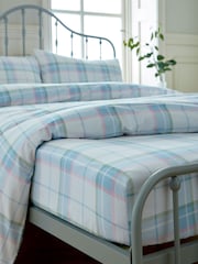 Laura Ashley Powder Blue 100% Cotton Highland Check Sherston Fitted Sheet - Image 2 of 2
