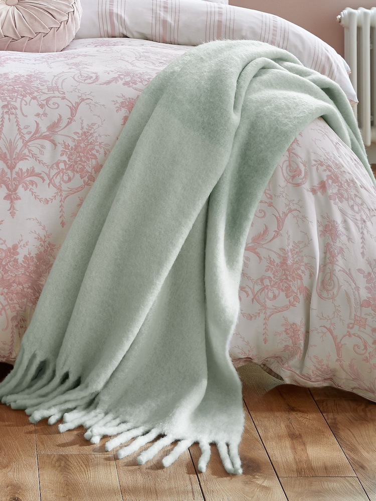 Laura Ashley Sage Bronwen Throw - Image 1 of 4