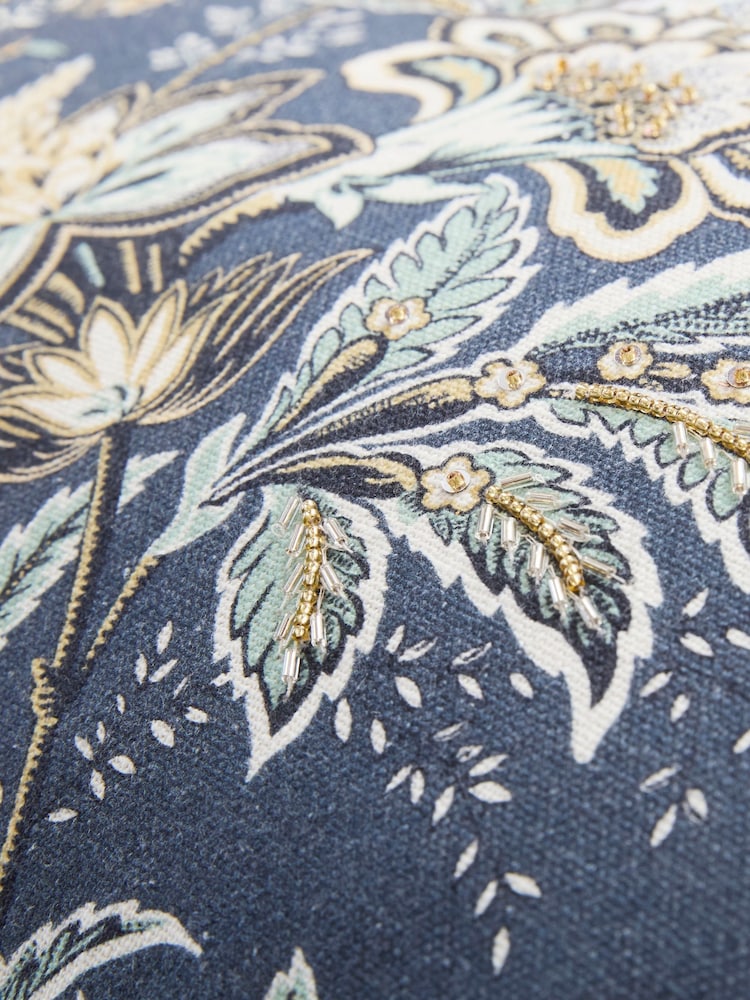 Laura Ashley Dusky Seaspray 100% Cotton Marlbrook Cushion - Image 4 of 4