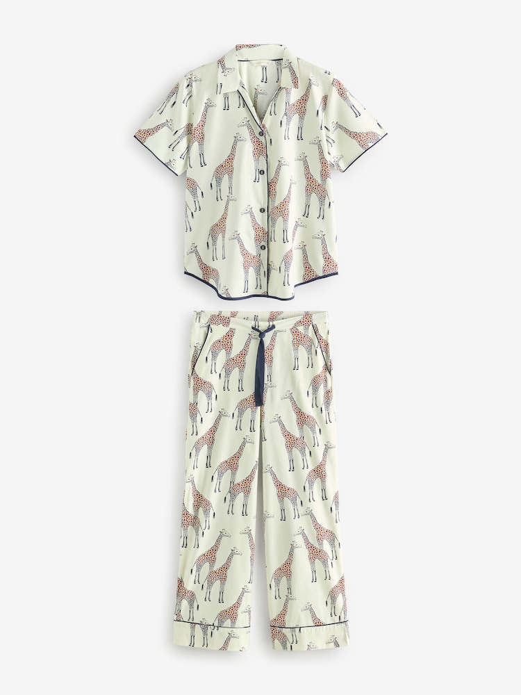 Cyberjammies Cream Set Short Sleeves Pyjamas Set - Image 1 of 3