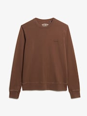 Superdry Brown Oversized Classic Essential 100% Cotton Sweatshirt - Image 4 of 5