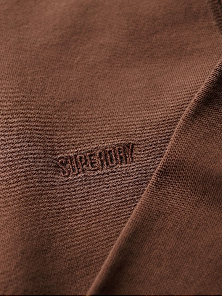Superdry Brown Oversized Classic Essential 100% Cotton Sweatshirt - Image 5 of 5