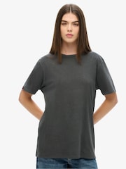 Superdry Grey Oversized Classic Essential 100% Cotton T-Shirt - Image 2 of 6