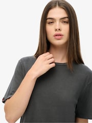 Superdry Grey Oversized Classic Essential 100% Cotton T-Shirt - Image 4 of 6