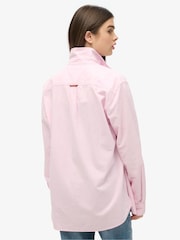Superdry Pink Long Sleeved 100% Cotton Oxford Shirt - Image 3 of 4