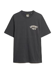 Superdry Black Oversized Tattoo Back Graphic 100% Cotton T-Shirt - Image 5 of 7