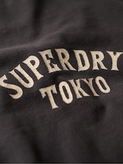 Superdry Black Oversized Tattoo Back Graphic 100% Cotton T-Shirt - Image 7 of 7