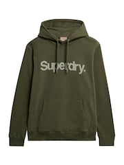 Superdry Green Oversized Core Logo City 100% Cotton Hoodie - Image 4 of 5