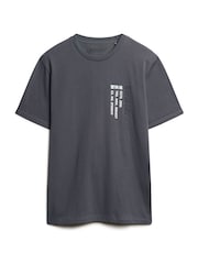 Superdry Grey Oversized Utility Sport Logo 100% Cotton T-Shirt - Image 5 of 7