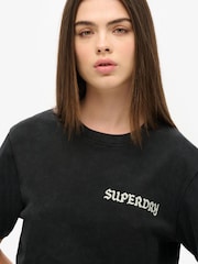 Superdry Black Oversized Tattoo Graphic 100% Cotton T-Shirt - Image 3 of 5