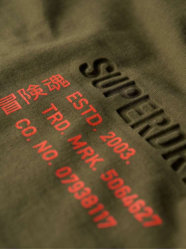 Superdry Green Oversized Utility Sport Logo T-Shirt - Image 6 of 7