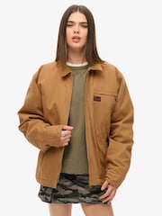 Superdry Brown Oversized Surplus Ranch Jacket - Image 1 of 4