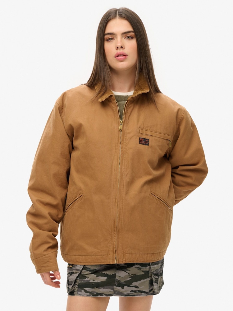 Superdry Brown Oversized Surplus Ranch Jacket - Image 2 of 4
