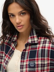 Superdry Blue Oversized Long Sleeves Lumberjack 100% Cotton Shirt - Image 4 of 4
