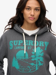 Superdry Grey Oversized Outdoor Graphic Hoodie - Image 3 of 6