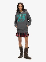 Superdry Grey Oversized Outdoor Graphic Hoodie - Image 4 of 6