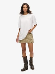 Superdry White Oversized Core Logo City 100% Cotton T-Shirt - Image 3 of 3