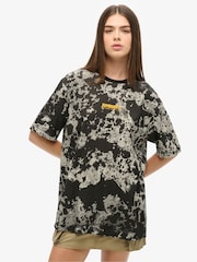 Superdry Green Oversized Utility Camo Graphic 100% Cotton T-Shirt - Image 1 of 4