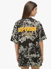 Superdry Green Oversized Utility Camo Graphic 100% Cotton T-Shirt - Image 2 of 4