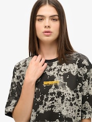 Superdry Green Oversized Utility Camo Graphic 100% Cotton T-Shirt - Image 4 of 4