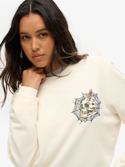 Superdry Cream Oversized Tattoo Graphic Sweatshirt - Image 3 of 3