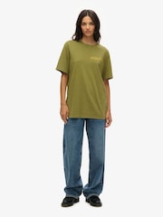 Superdry Green Oversized Tattoo Graphic 100% Cotton T-Shirt - Image 3 of 3