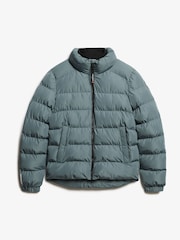 Superdry Blue Oversized Sports Puffer Jacket - Image 6 of 7