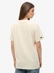 Superdry Cream Oversized Machined Goods Workwear T-Shirt - Image 2 of 6