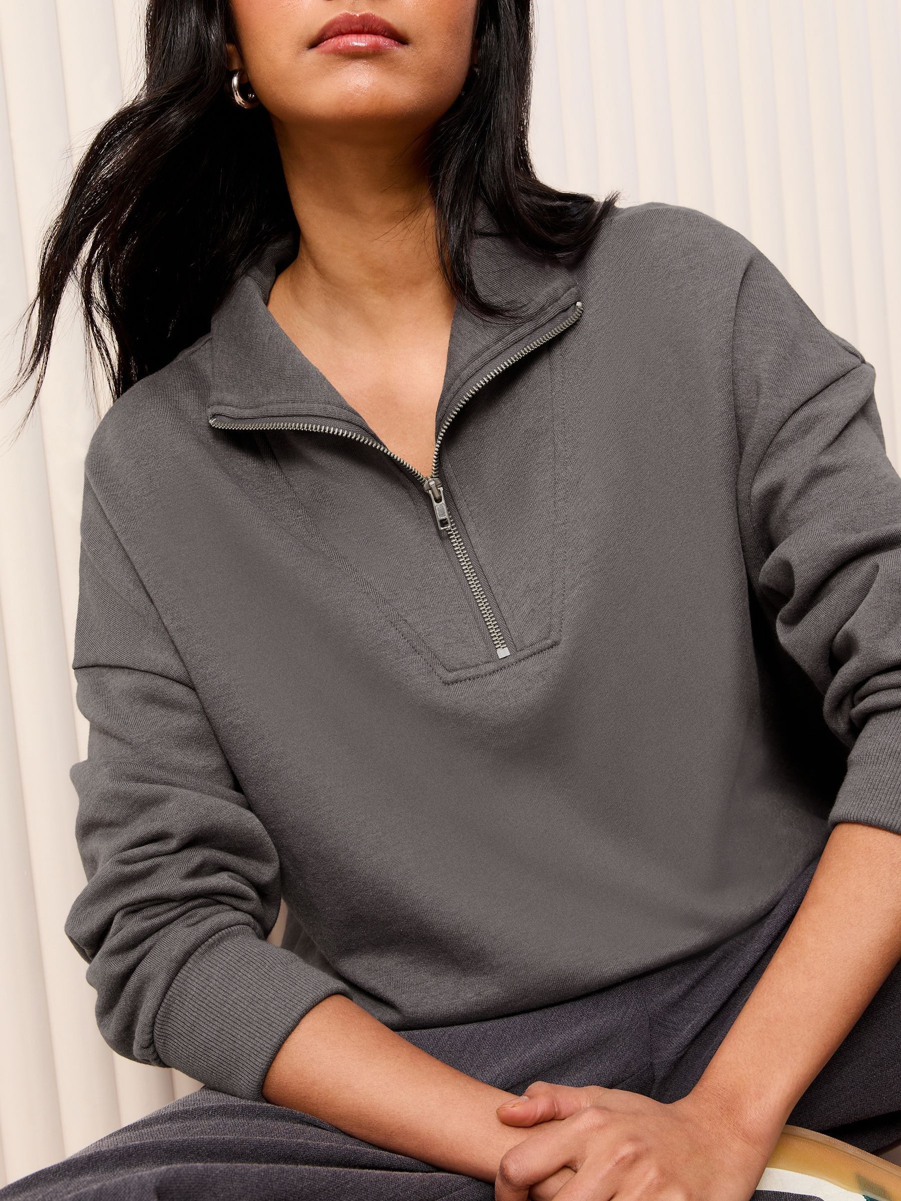 LON TWO SIDE SWEATSHIRT #04 Top Gray LON スウェット 梨花 TWO SIDE