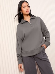 Friends Like These Langarm-Sweatshirt mit 3/4 Reißverschluss - Bild 3 von 4