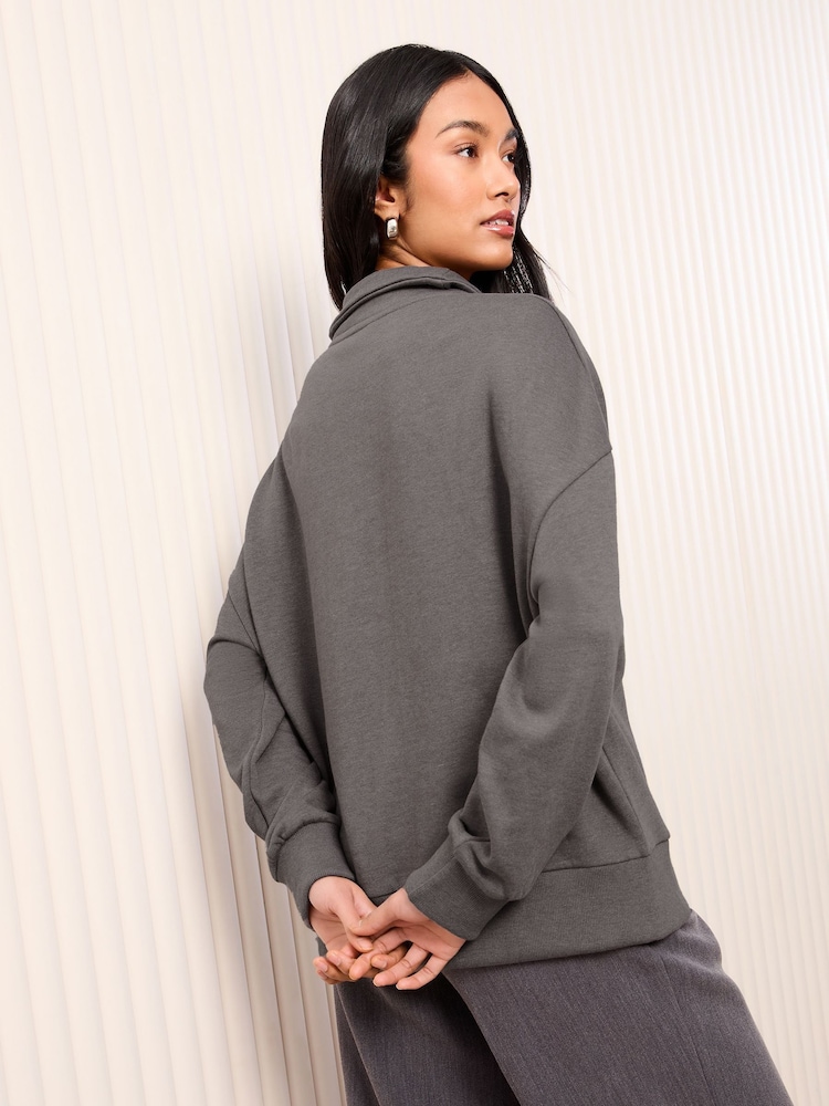 Friends Like These Langarm-Sweatshirt mit 3/4 Reißverschluss - Bild 4 von 4