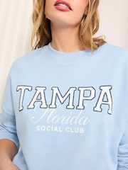 Friends Like These Blue Long Sleeve Slogan Graphic Sweatshirt - Image 2 of 4