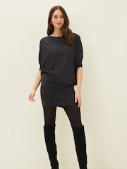 Phase Eight Grey Becca Batwing Knitted Dress - Image 1 of 6
