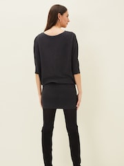 Phase Eight Grey Becca Batwing Knitted Dress - Image 2 of 6