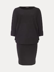 Phase Eight Grey Becca Batwing Knitted Dress - Image 6 of 6